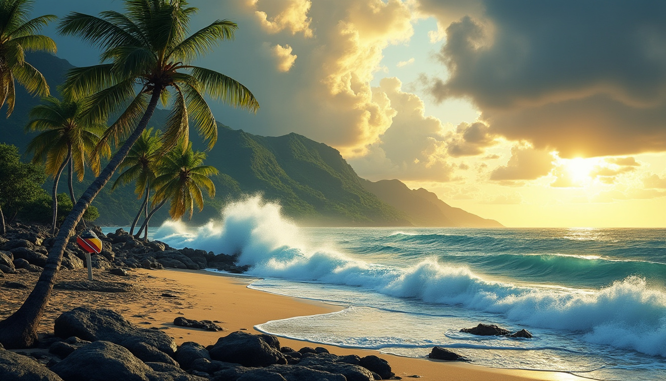 soyez prudents ! une vigilance jaune est en vigueur en martinique ce mercredi en raison de vagues-submersion sur la côte caraïbe. restez informés des conditions météorologiques et évitez les zones à risque.