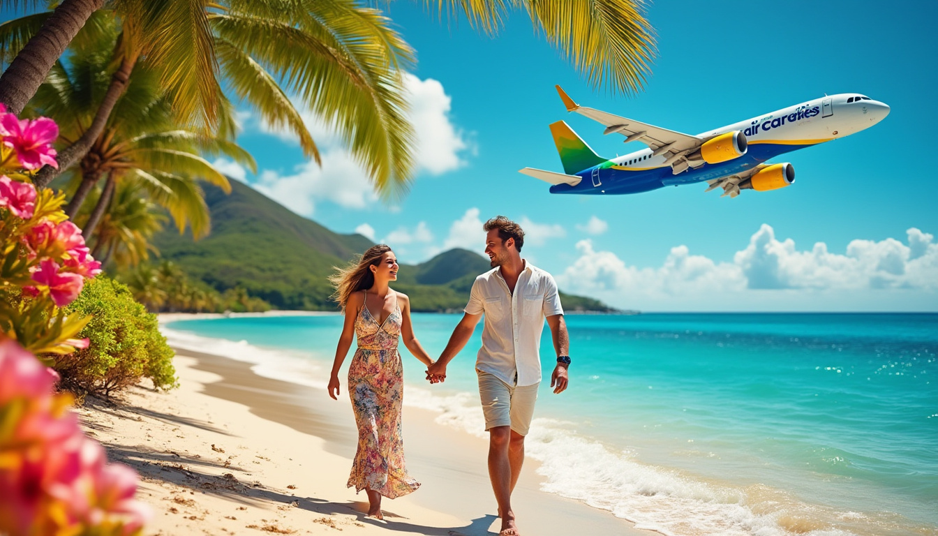plongez dans l'aventure en amoureux à saint-martin avec air caraïbes ! que vous soyez martin ou martine, découvrez des paysages idylliques, des plages paradisiaques et une culture vibrante. partez à la conquête de cette île fabuleuse ensemble et créez des souvenirs inoubliables !